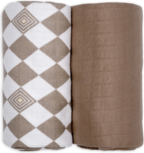 Lodger swaddler solid matcha buffalo, 2 stk. 110 × 110 cm