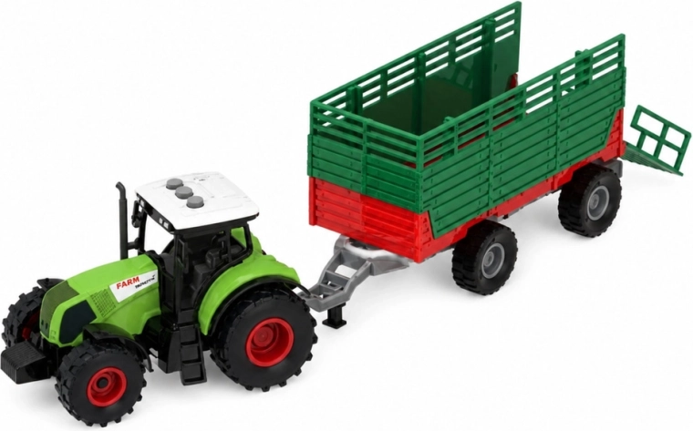 Traktor med trailer og effekter