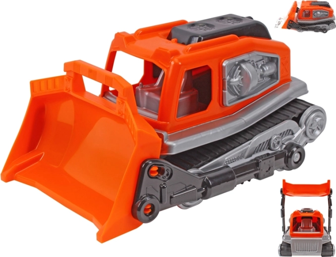 Orange plastbulldozer til børn 31 cm