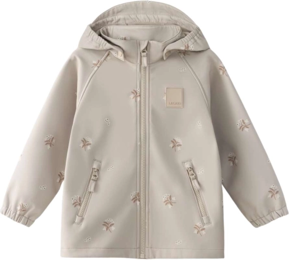 Leokid softshelljakke Lake Silver Cloud Flower str. 86
