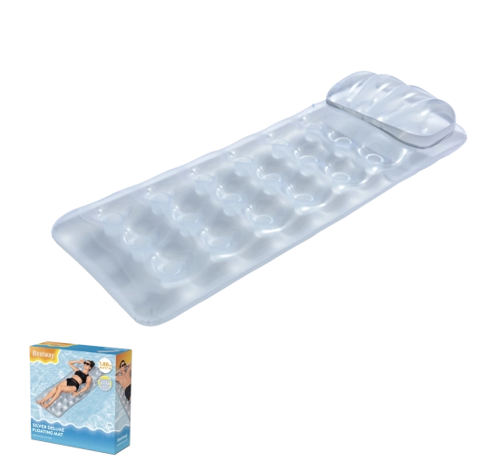 Bestway oppustelig luftmadras med hovedstøtte 188 × 71 cm