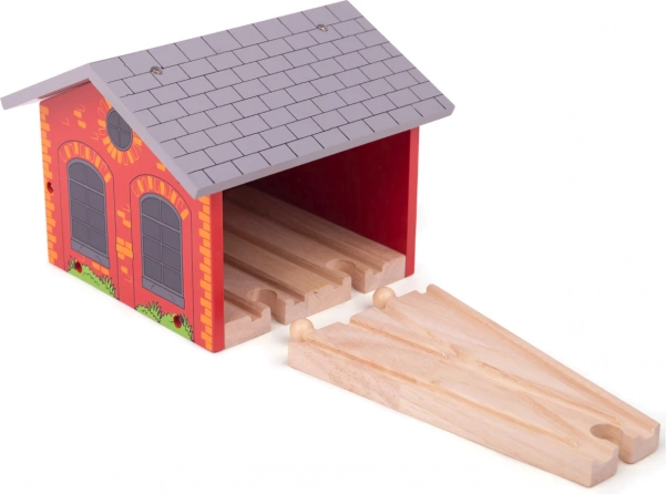 murstensdepot til to tog BIGJIGS RAIL