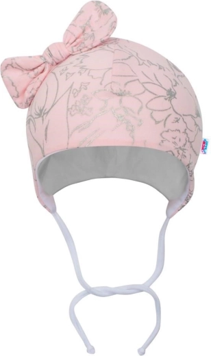 Baby bomuldshue med sløjfe NEW BABY NUNU rosa