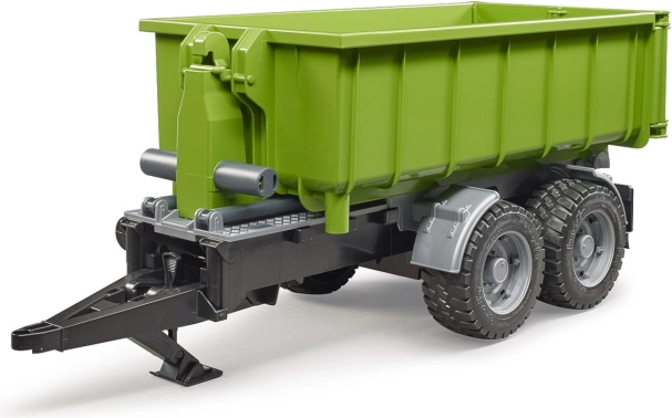 Bruder grøn trailer med tipcontainer 1:16