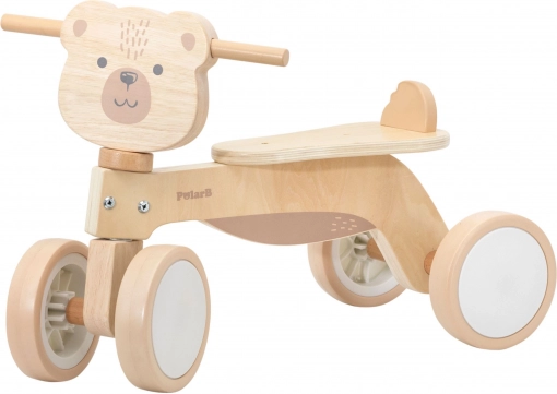 Træløbecykel POLARB bjørn med stille hjul