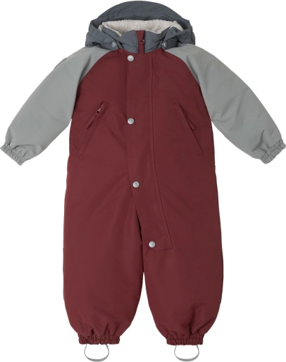 Leokid vinterflyverdragt Color Block Redwood str. 80 (12–18 måneder)