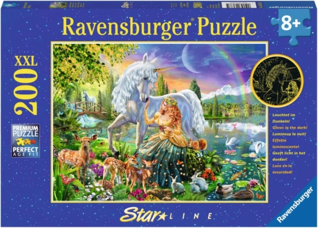 Selvlysende puslespil Ravensburger Magisk skønhed XXL 200 brikker