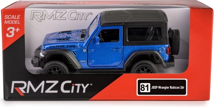 Metalmodel JEEP Wrangler Rubicon 2021 1:35 med pull-back drev