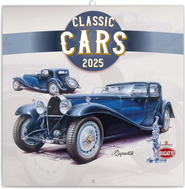 Noteskalender Classic Cars 2025 – Václav Zapadlík, 30 × 30 cm