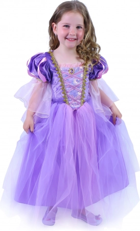 Børnekostume lilla prinsesse