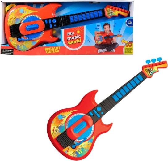 Elektrisk rockguitar til børn med batteri