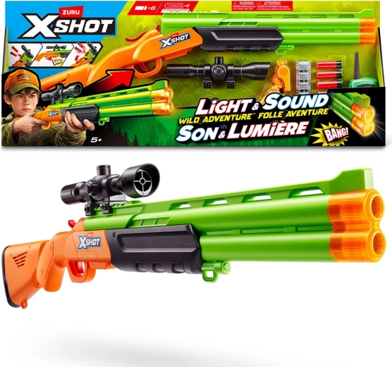 X-SHOT riffel med sigte, 6 skumkugler