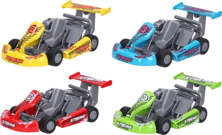 Metalgokart med tilbagetræksfunktion 13 cm - 1 stk.