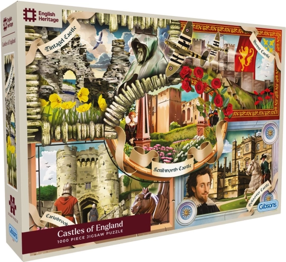 Gibsons puslespil English Heritage: Englands slotte 1000 brikker