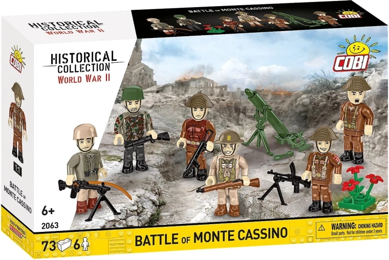Byggesæt Slaget ved Monte Cassino – figurer og udstyr fra COBI