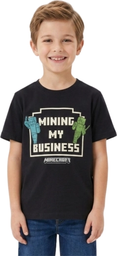 Grøn Minecraft Creeper-T-shirt i bomuld til børn