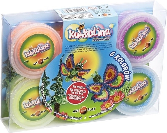 Plastelina Kulkolina i 6 neonfarver