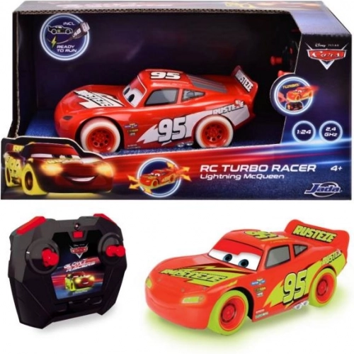 RC bil Lynet McQueen Turbo Glow Racers med fjernstyring 1:24