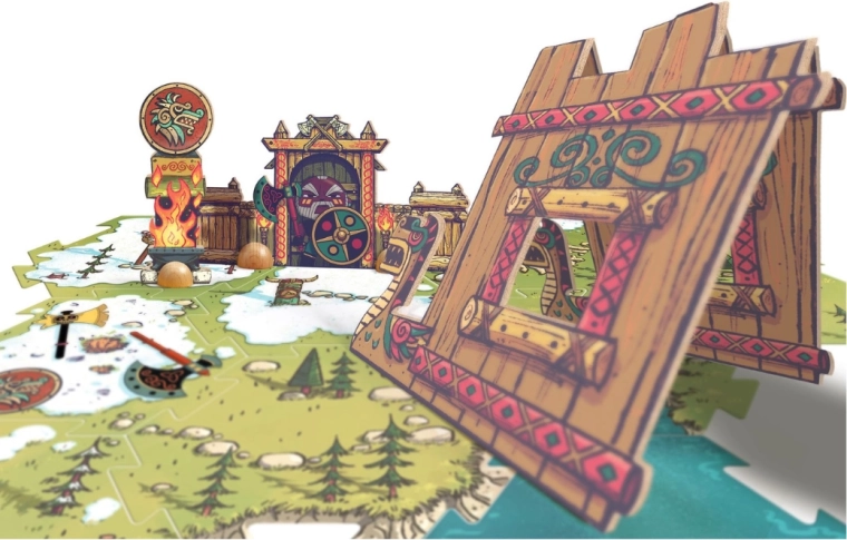 Gulvpuslespil, der bliver til en 3D-scene