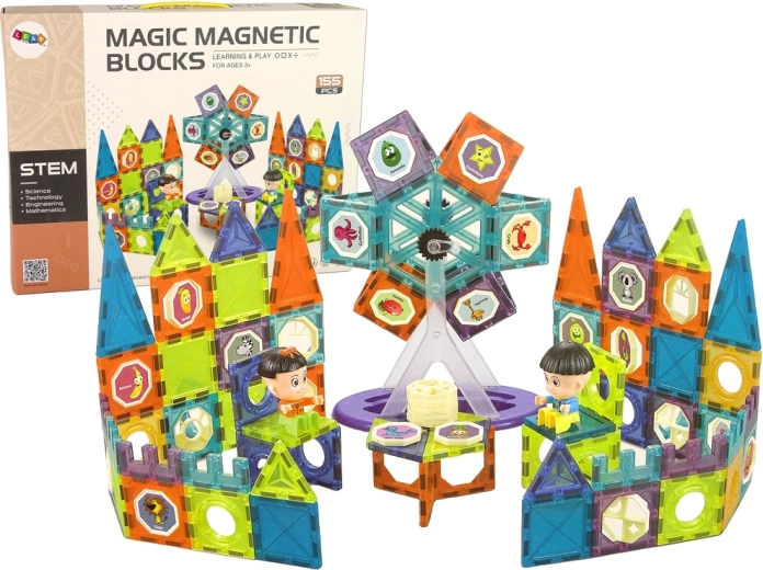 Magnetiske 3D byggesten pariserhjul 155 dele