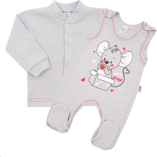 Ammesæt New Baby Mouse, grå