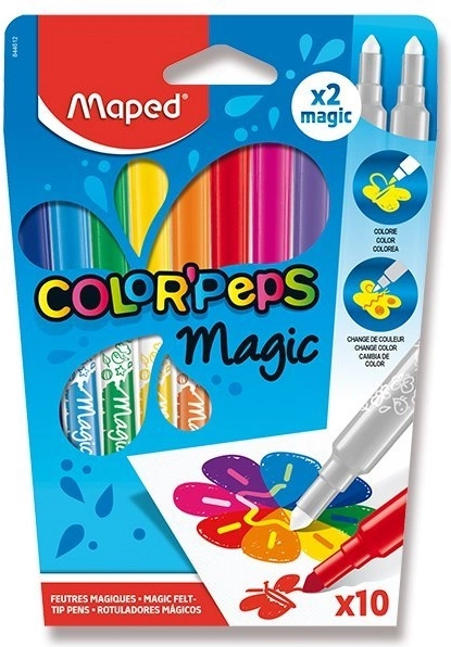 Magiske tuscher MAPED Color'Peps 8+2 stk.