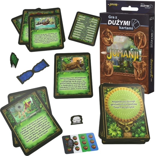 Jumanji familiespil kortspil med store kort (polsk udgave)