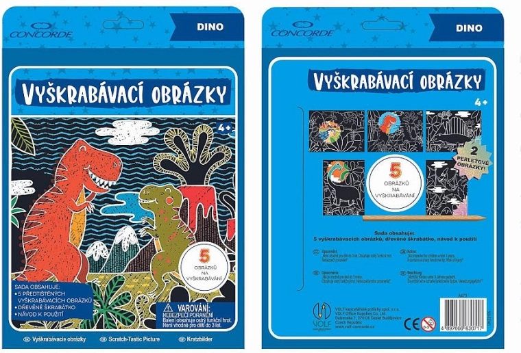 Skrabebilleder CONCORDE dinosaurer