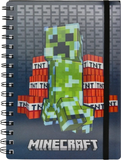 Spiralnotesbog Minecraft Creeper 3D A5 (80 ark)