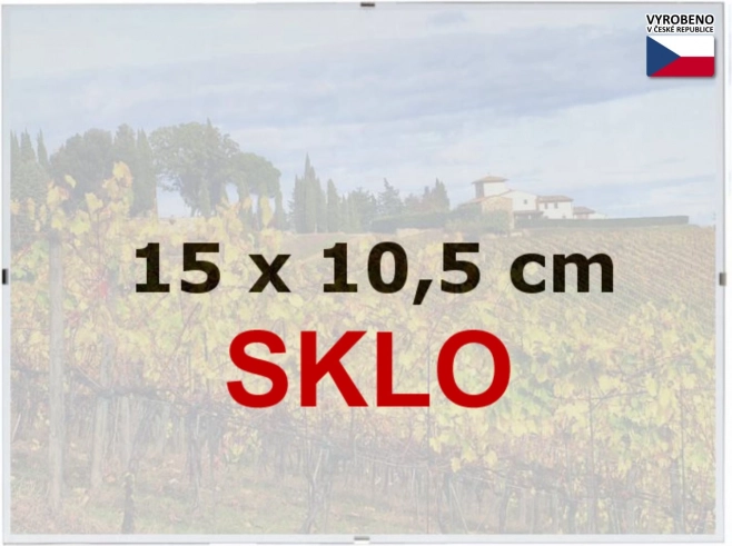 Ramme Euroclip 15x10,5cm glas