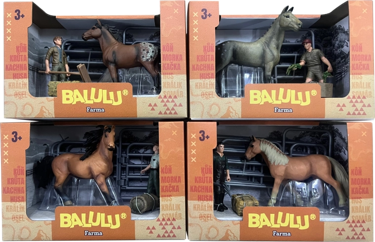BALULU legesæt med hest, hestepasser og udstyr - 1 stk.