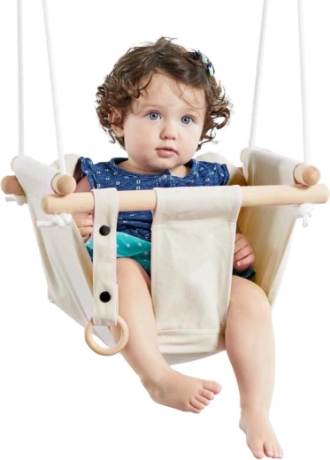 Tekstil gynge til børn i 100% bomuld, turkis – 2Kids Toys