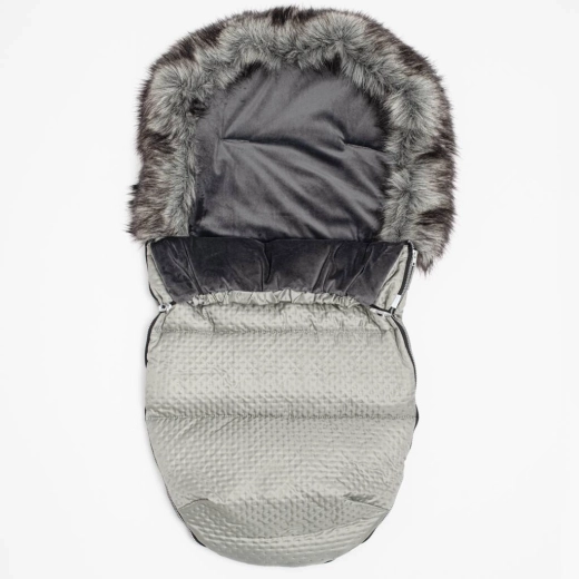 Vinterkørepose med fleece New Baby Lux, grå