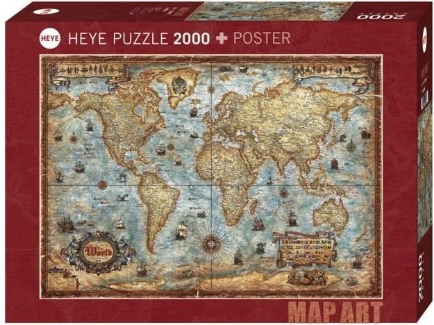 Puslespil HEYE Verden, 2000 brikker