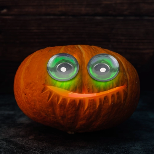Halloween-uhyggelige øjne med grønne LED'er