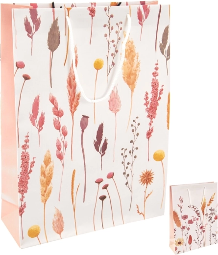 Gavepapirpose med blomstermotiv 25 × 8,5 × 34 cm mix
