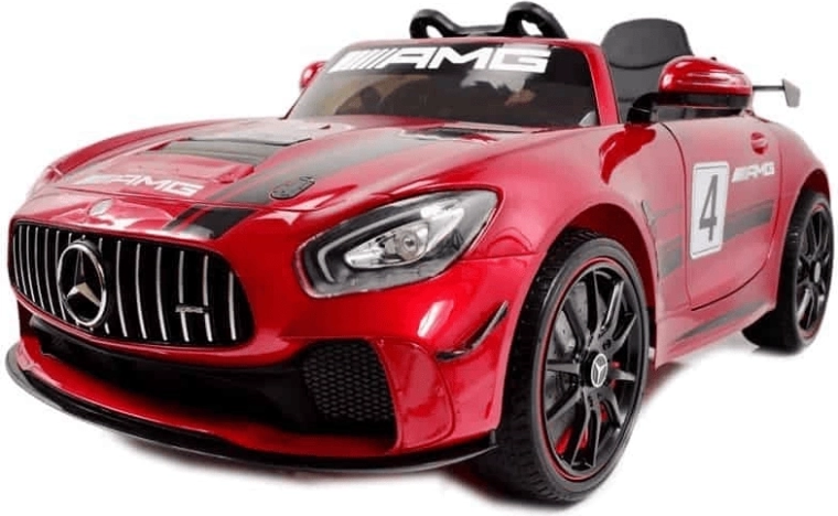 Elektrisk legebil Mercedes‑Benz GT4 SX1918 kirsebærrød