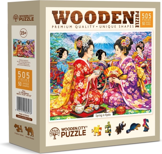 WOODEN CITY træpuslespil Forår i Kyoto, 505 brikker