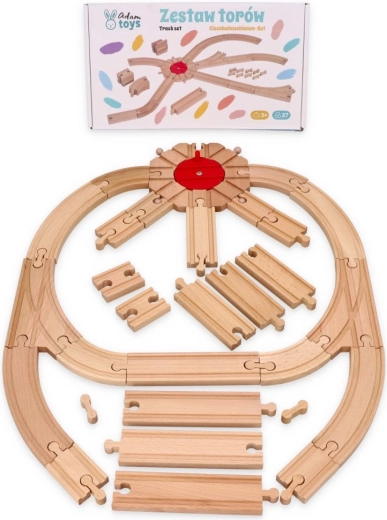 Træskinnesæt 37 dele Adam Toys
