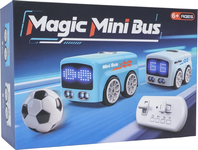 RC mini-bus med bold – blå