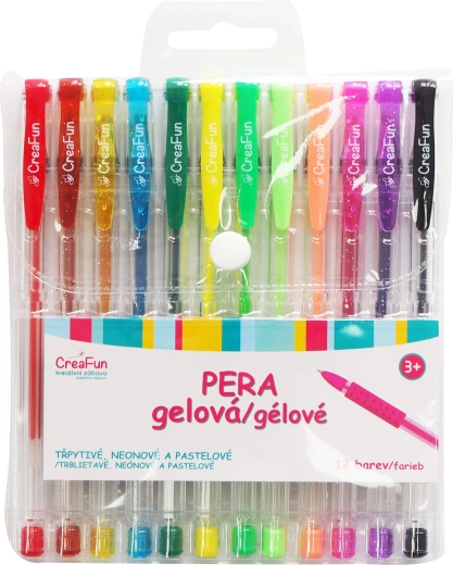 CreaFun gelpen – sæt med 12 farver