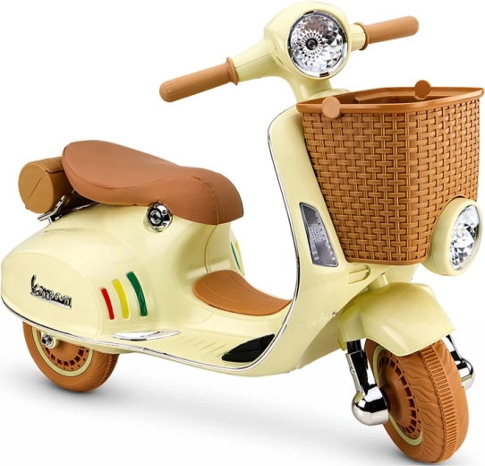 Elektrisk Vespa-scooter til børn, beige