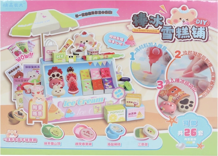 Kawaii Frosty Pops-isbod med ispinde