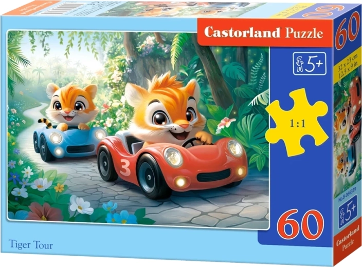 Castorland-puslespil Tigerløb med 60 brikker