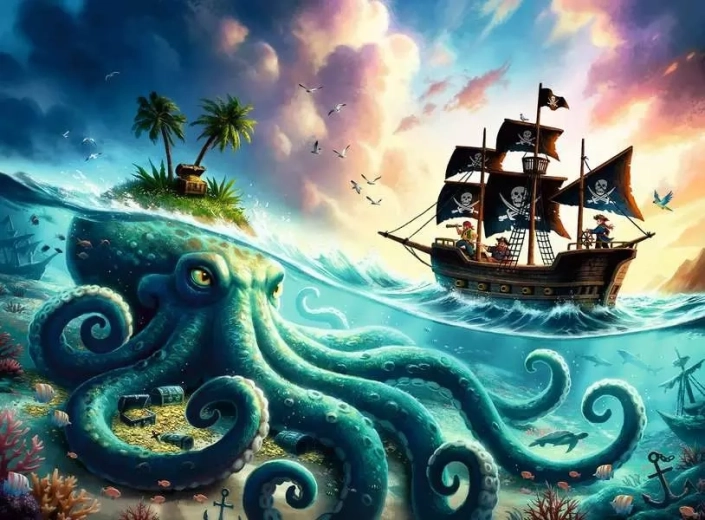 Ravensburger puslespil Piratskat XXL 100 brikker