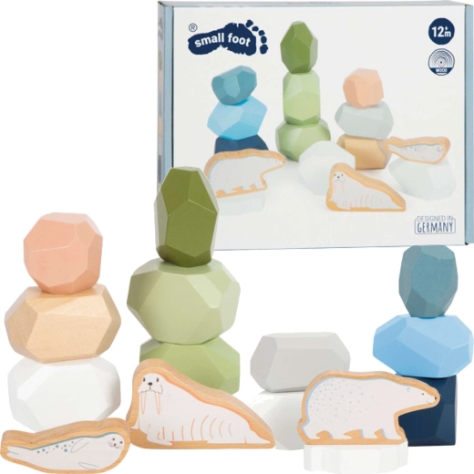 Small foot balance-sten i træ Arctic