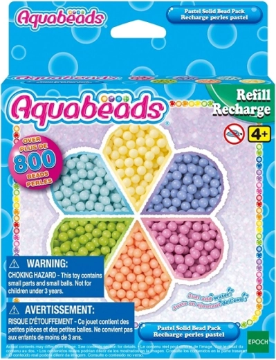 Aquabeads genopfyldningssæt med pastelfarvede perler