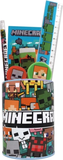Skrivesæt Minecraft i metalholder - 7 dele