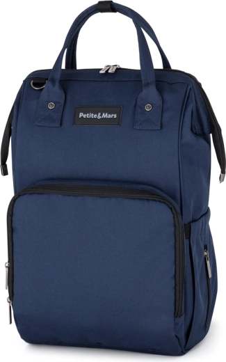 Skifteryksæk til barnevogn Petite&Mars Jackob Dark Blue