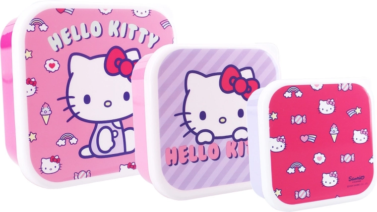 Hello Kitty madkasser Fresh Bites 3i1, 12 cm